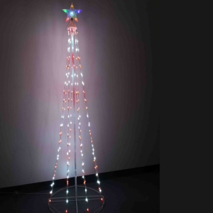 Akıllı <span class=keywords><strong>LED</strong></span> ağaç ışıkları koni kule şekli renk değiştiren parlayan noel için yeni yıl tatil dekorasyon