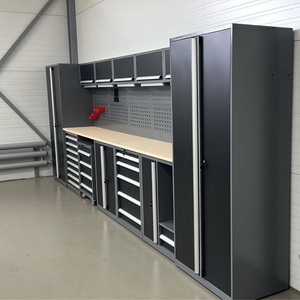 JZD Werkseitig Modulares Werkzeuglagerungssystem aus Stahl, Werkzeugschrank, Werkstatt-Schrank, Garagen-Werkbank mit Schubladen - Product Image 3