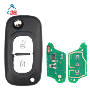 SZMAISHI 2 düğmeler 433MHZ 4A çip VA2 itmeli anahtar Flip uzaktan araba anahtarı için r-enault fabrika akıllı araç boş oto araba anahtarlık - Product Image 1