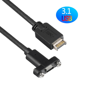 Özel USB3.2 usb tipi E erkek usb 3.1 tip C dişi panel montaj kablosu 10gbps usb 3.1 veri kablosu - Product Image 1