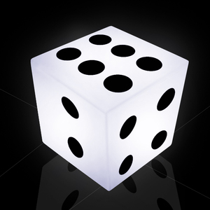 Đồ Nội Thất Có Đèn LED Tùy Chỉnh Ghế Khối Lập Phương Ghế Xúc Xắc Bằng Nhựa Phát Sáng Ngoài Trời - Product Image 1