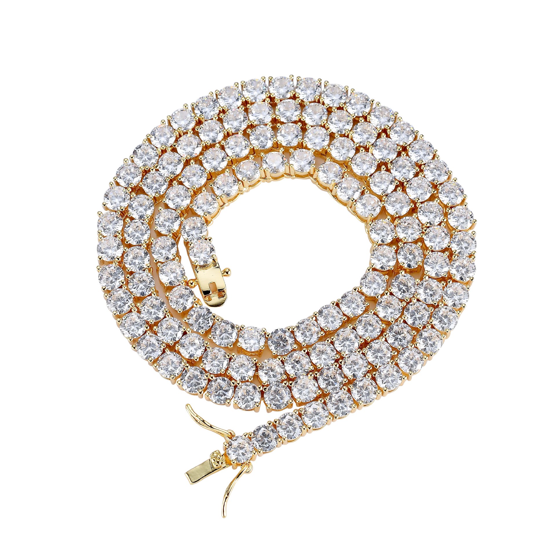 5mm--Yellow gold plated