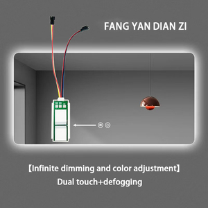 Gran oferta, 12V, 5A, 60W, CCT, Control de luz LED, espejo de baño, atenuación táctil, doble toque, desempañador, interruptor de Sensor táctil capacitivo - Product Image 6
