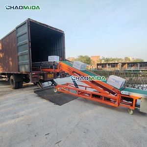 Logistics <strong>Loading</strong> Line Hydraulic Lifting up Down <strong>Conveyor</strong> Telescopic Roller Belt <strong>Unloading</strong> <strong>Conveyor</strong> - Product Image 1