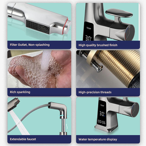 Eioiol <span class=keywords><strong>2025</strong></span> Thông Minh Thông Minh Thác Tap Mixer Trắng 360 Độ Xoay Duy Nhất Xử Lý Hot & Lạnh Vòi Nước Cho Phòng Tắm - Product Image 4