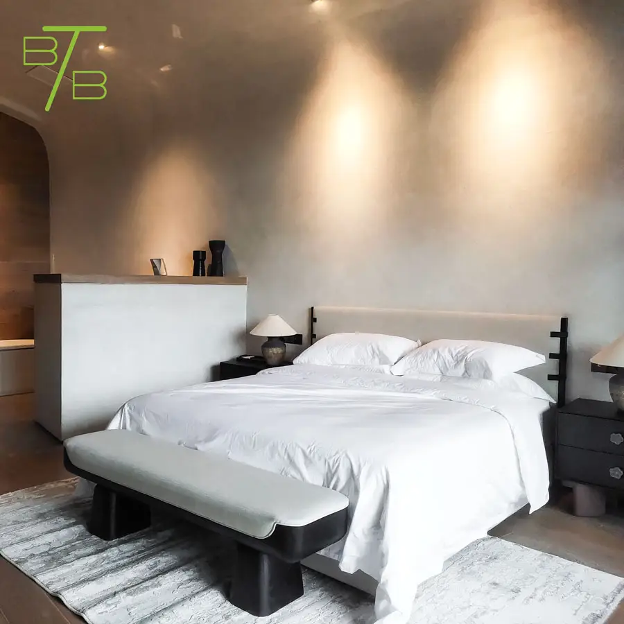 Set di mobili per camera da letto dell'hotel Resort Villa di lusso con soluzione completa di fascia alta OEM personalizzata
