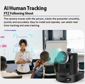 กล้อง PTZ 20X ซูมออปติคอล PTZ พร้อมฟังก์ชันติดตาม Ai สำหรับการถ่ายทอดสดและการประชุมกล้อง4K PTZ - Product Image 5
