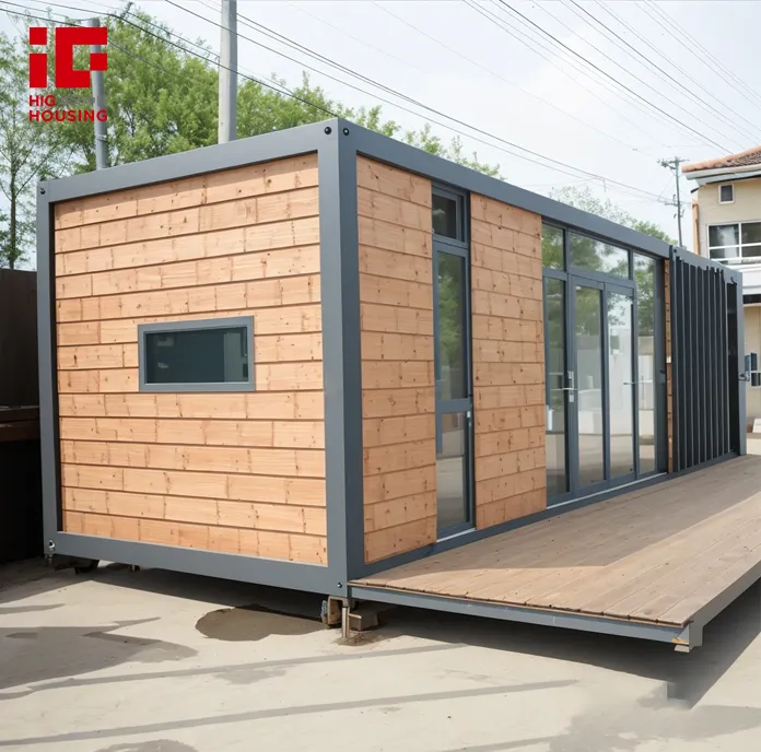 Casa de recipiente plana soldada para escritório com estrutura de aço, novo pacote de tecnologia como projeto de dormitório