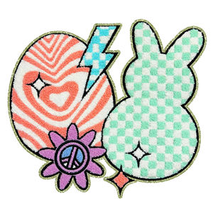 لا يوجد حد أدنى لشعار مخصص ، شنيل ، شنيل ، مكواة مضغوطة بالحرارة على رقع شنيل ملونة ، كاملة - Product Image 3