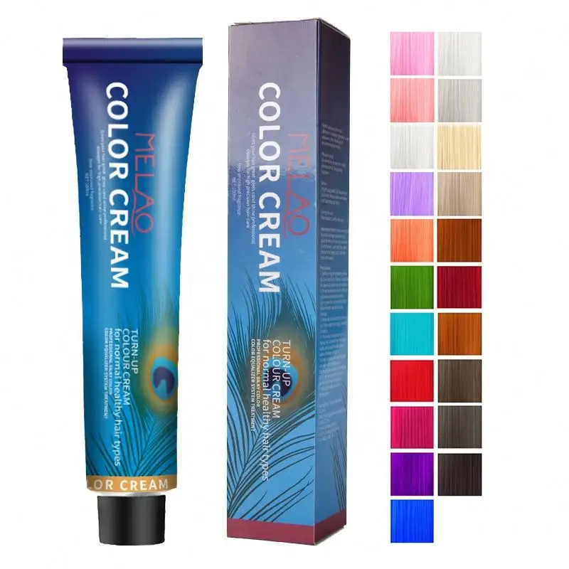 OEM Private label Wholesale natural Professional permanent organic hair Dye color cream colori popolari la crema colorante