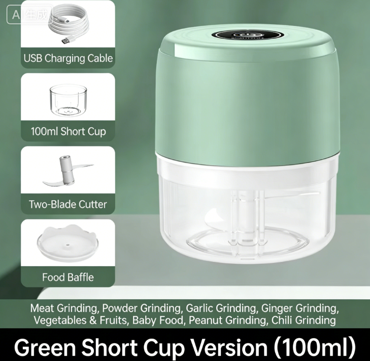 Modèle standard-haute puissance + double lames-100ml vert