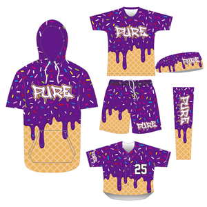 Tùy Chỉnh Thăng Hoa Bóng Chày Đức Tin Chéo Ice Creamm Ngắn Tay Áo Hoodie Cookie Rắc Mùa Hè Polyester T-Shirt Áo Cho Nam Giới - Product Image 4