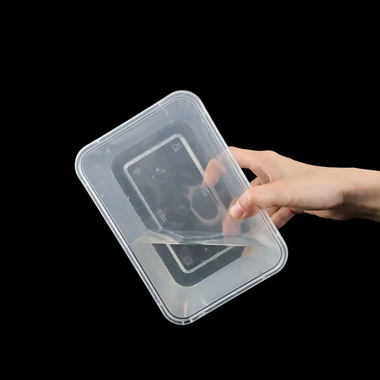 1000ml Rectangular Takeaway Boxes Plastic Deli 33Oz Pp Microwaveable Take Out Containers With Lids