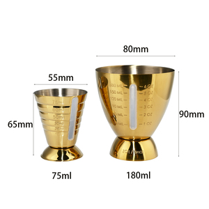 Custom 70ml 30/180ml โลหะบาร์เครื่องมือถ้วยตวงไข่รูปร่าง Jigger สแตนเลสค็อกเทลไวน์ Jigger - Product Image 6