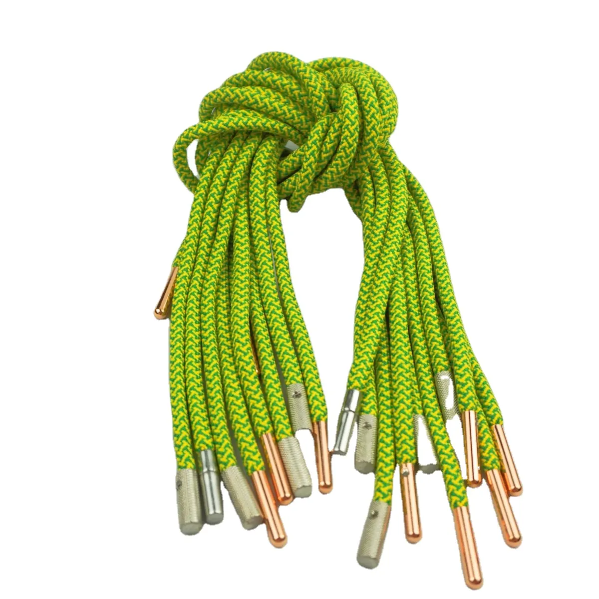 Индивидуальная плетеная веревка 6 мм 100% полиэстер красочная круглая веревка с капюшоном резиновый наконечник для рисования шнур веревка для брюки веревка