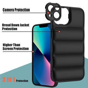 Lüks yumuşak dokunuş aşağı ceket kirpi IPhone için kılıf 11 12 13 Pro Max Mini XS XR X 8 7 artı SE 2020 kirpi vaka yumuşak kapak - Product Image 3