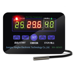 Controlador de temperatura Digital LED, termostato inteligente con interruptor de 110V, 220V, 10A, regulador de temperatura, CC de 12V, XH-W1411 - Product Image 1