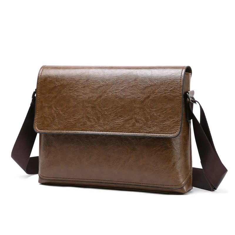 Factory Direct Wholesale Leather Briefcase Messenger Sling Bags Vintage Crossbody Bag For Men