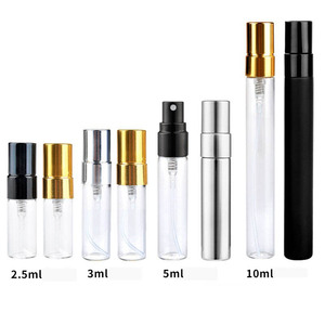 Portable Small Refillable Perfume Atomizer Spray Pump Glass <strong>Bottle</strong> <strong>2.5ml</strong> 3ml 5ml 10ml Tube <strong>with</strong> Aluminum <strong>Cap</strong> - Product Image 2
