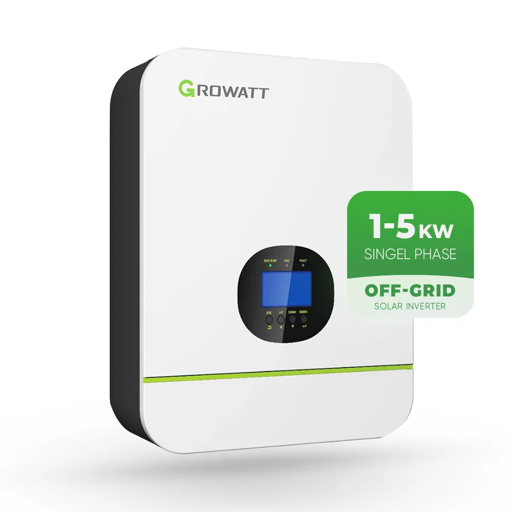 Inversor híbrido Growatt Mppt 48V 3Kw 3000W 5Kw 5000W 10Kw 15Kw Inversores solares monofásicos duales en la red