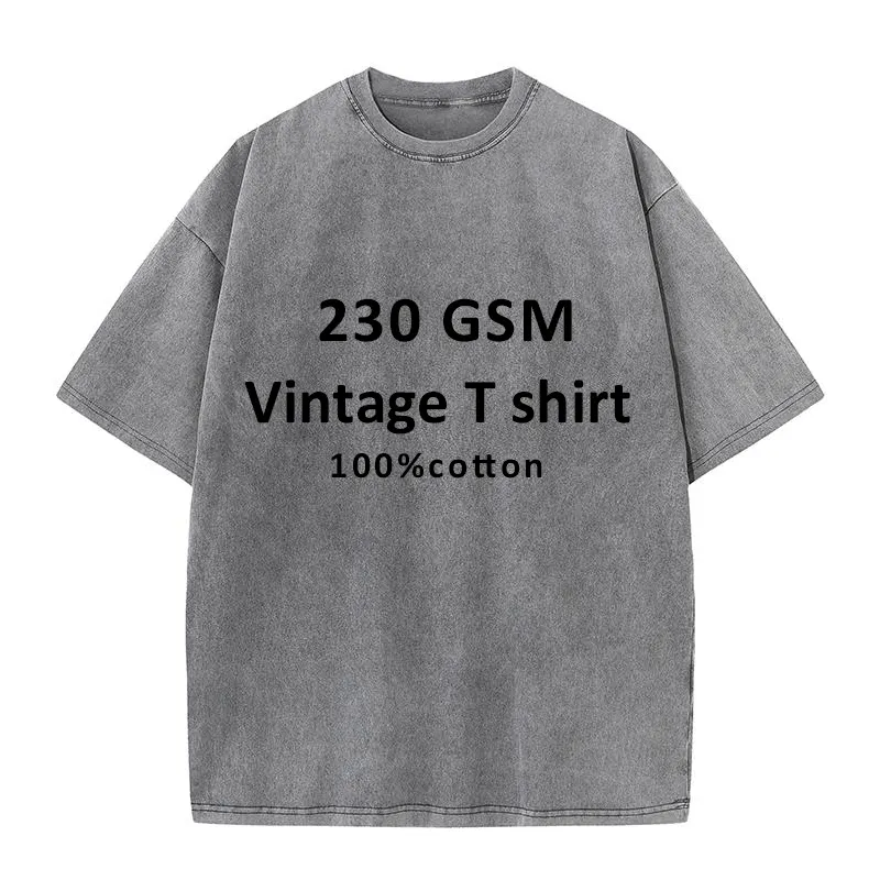 कस्टम 100% कपास एसिड धोने streetwear ग्राफिक टी शर्ट विंटेज बड़े पुरुषों की टी शर्ट