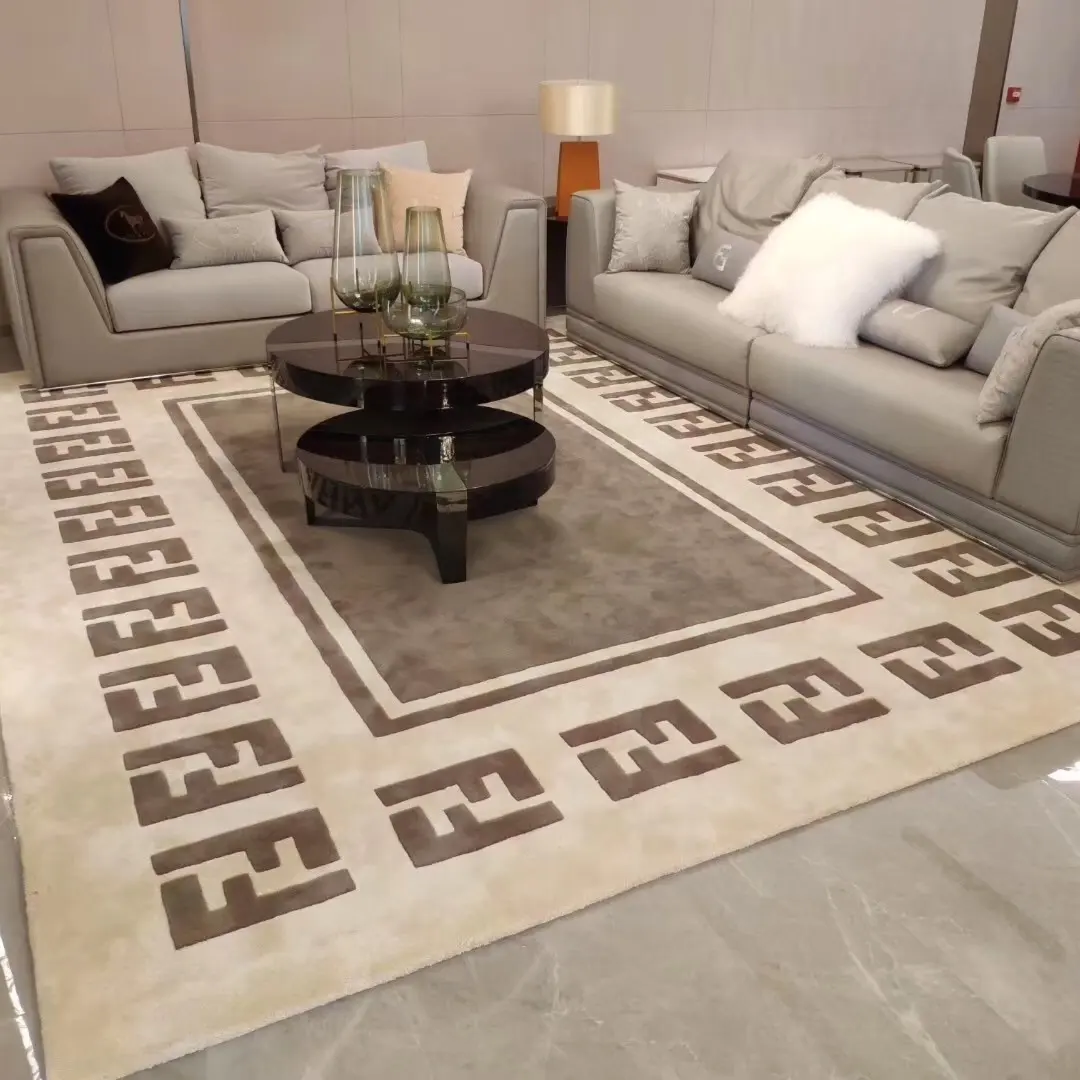 Living Room Under Table Hand Tufted Wool Carpet And Rugs