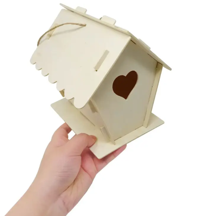 Garten dekoration im Freien Mdf Hotel Bird house Hand gefertigte Bird house Pigeon Holz vogelhaus Diy Kids Painting