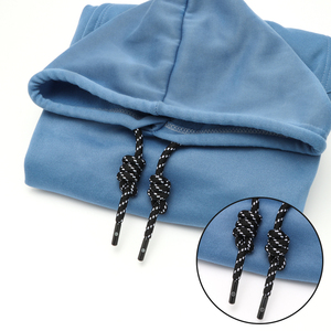 Sudadera con capucha con cordón redondo plano de nailon y poliéster personalizado al por mayor, cuerdas con cordón con puntas metálicas para sudaderas con capucha - Product Image 1