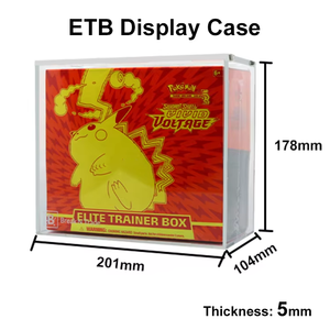 Booster gói tùy chỉnh hộp hiển thị trường hợp rõ ràng acrylic với Poke Mon nam châm Nắp UV bảo vệ ưu tú huấn luyện viên etb lưu trữ trường hợp - Product Image 5