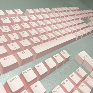 韩式机械键盘键帽个性人物透明升华黑白外语键 - Product Image 1