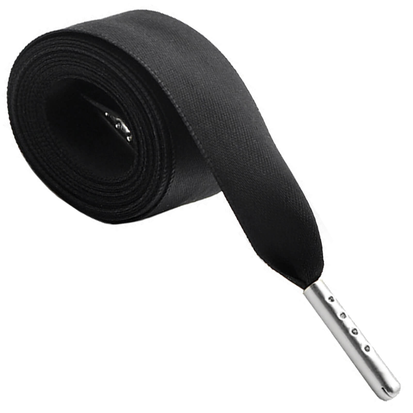 01 Noir avec embouts en métal argenté