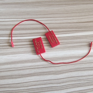 批发定制标志服装密封可锁聚酯绳彩色塑料吊牌饰品 - Product Image 1