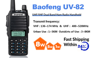 UV-82ハムラジオVHF UHF 144-148/420-450Mhz 2ウェイラジオプログラミングケーブル長いアンテナ2ウェイラジオトランシーバー - Product Image 3