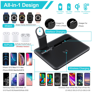 แท่นชาร์จ15W สำหรับอุปกรณ์หลากหลายของ Apple, Series, ที่ชาร์จ4 in 1สำหรับ iPhone/iwatch/airpods - Product Image 3