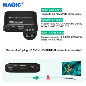 音频视频设备4k 60hz Hdmi至光学3.5毫米Aux Hdmi ARC 2.0b音频提取器5.1 7.1分离器Hdmi音频提取器 - Product Image 4