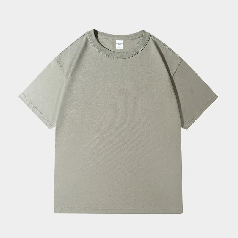 Magliette 300G di cotone Slim Fit estive pesanti con Logo ricamato t-shirt con Logo Design bianco immagine Anime da uomo t-shirt