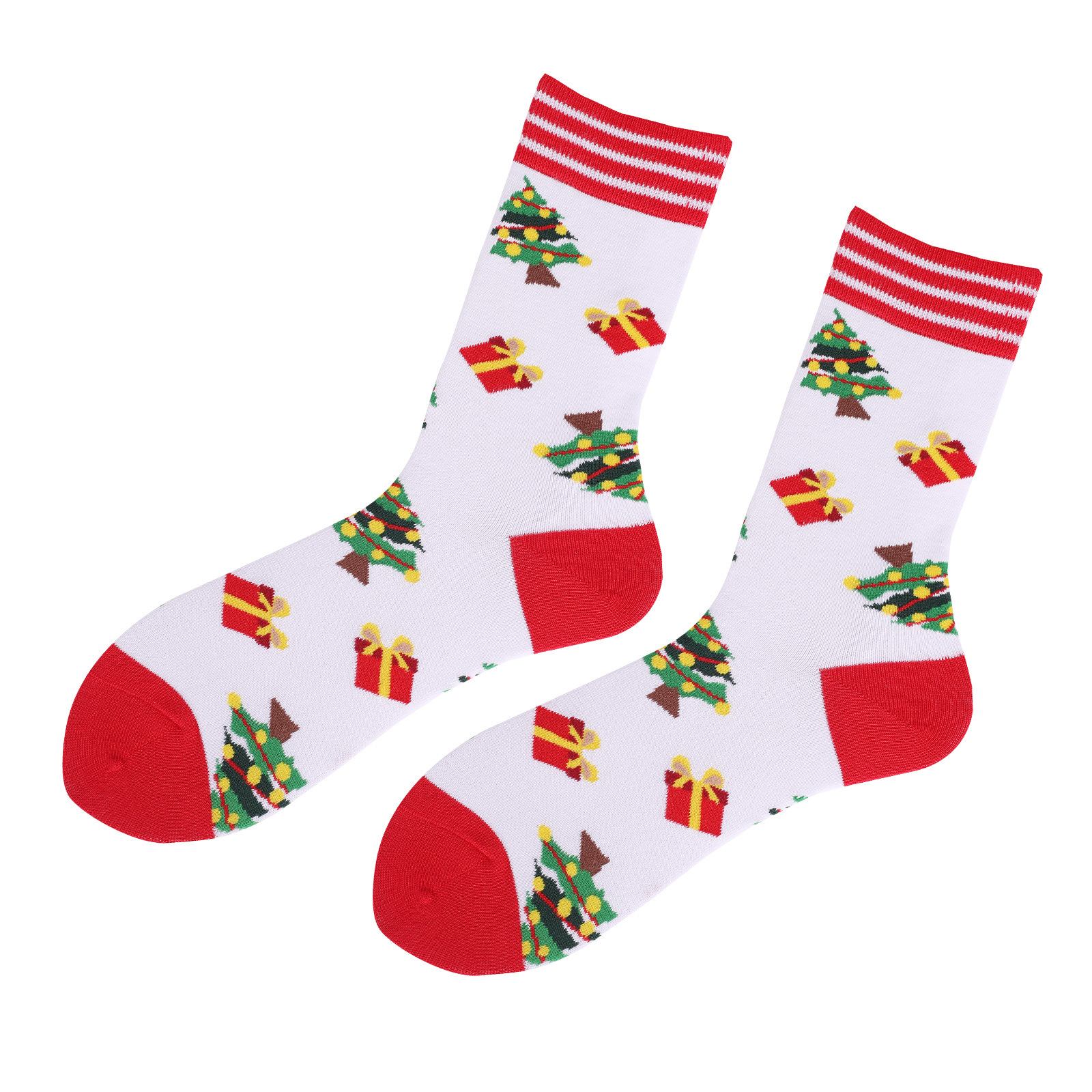 Df0169-3 gift christmas tree snowflake mid-calf socks