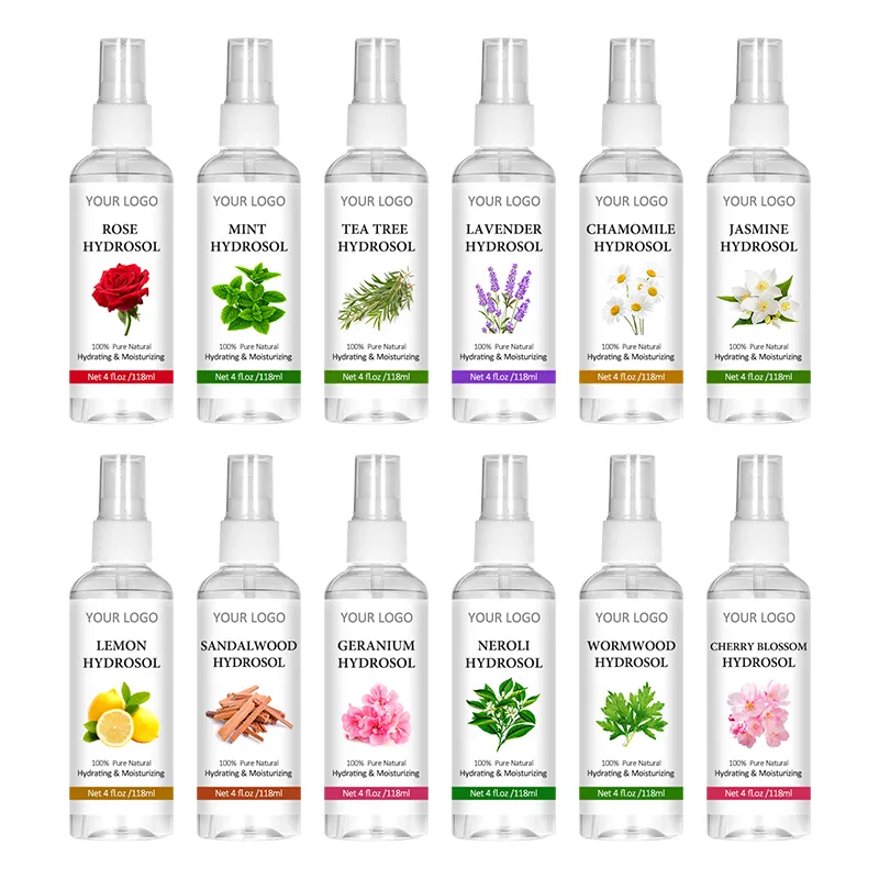 Manufacturers wholesale bulk 100% natural hydrosol OEM/ODM private custom label Flower Water Hydrosol for healthy skin care