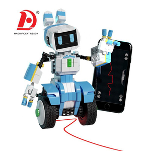 HUADA STEM divertido DIY bloques de montaje APP RC Robot juguetes niños rompecabezas eléctrico juegos de bloques de construcción Control remoto Robot Juguetes - Product Image 1