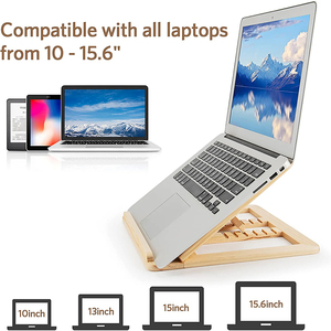 Bằng Gỗ Mac Cuốn Sách Đứng Cho Bàn Xách Tay Phổ Máy Tính Xách Tay Bằng Gỗ Máy Tính Xách Tay Đứng Có Thể Gập Lại Gỗ Máy Tính Xách Tay Riser Có Thể Điều Chỉnh Máy Tính - Product Image 3