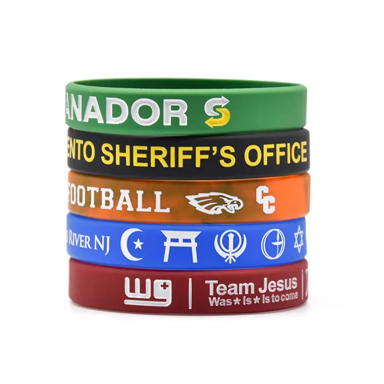 Factory Customised personalized event wrist bands pvc rubber silicone bracelet wristband with logo custom