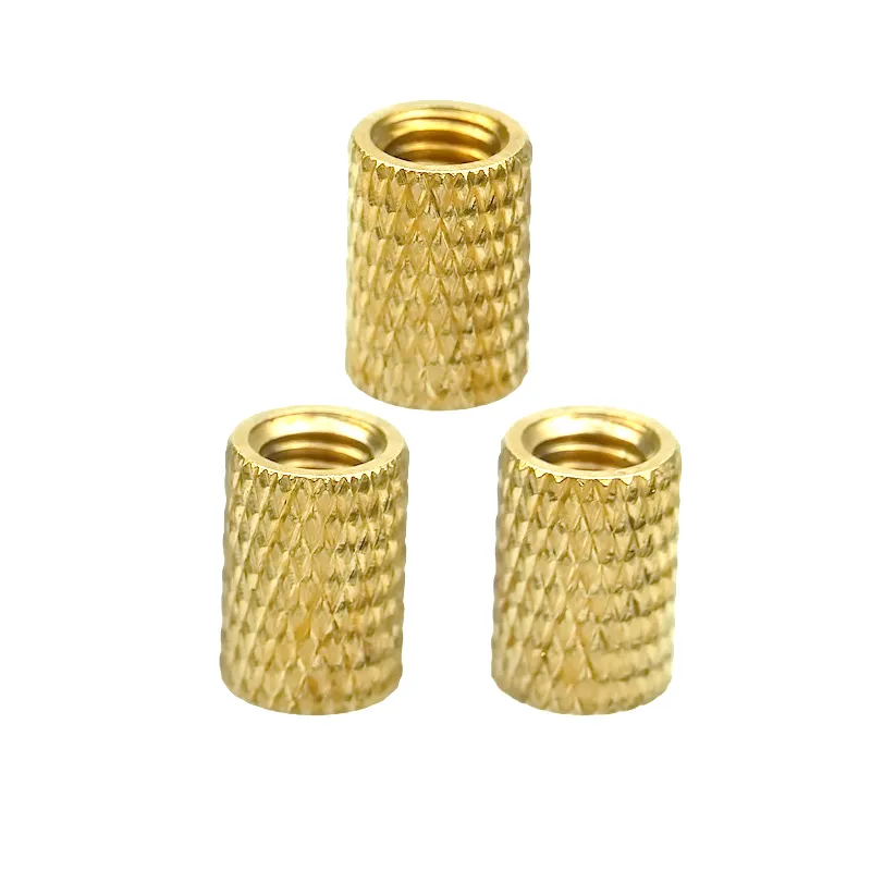 Toàn bộ mô hình lưới thông qua lỗ đúc hình trụ rãnh tiêm Brass chèn Nut cho đồ chơi bằng nhựa và công cụ