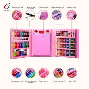 Chengji 208 adet plastik kasa çoklu renkler kırtasiye boyama seti eğitim okul çocuklar boyama çizim sanat setleri - Product Image 5