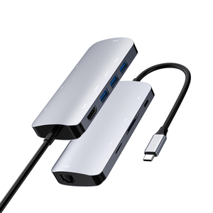 Hub USB 8 in 1 Hub USB 3.0 RJ45 Ethernet 1000Mbps Docking Station per adattatore multifunzione HDTV - Product Image 1
