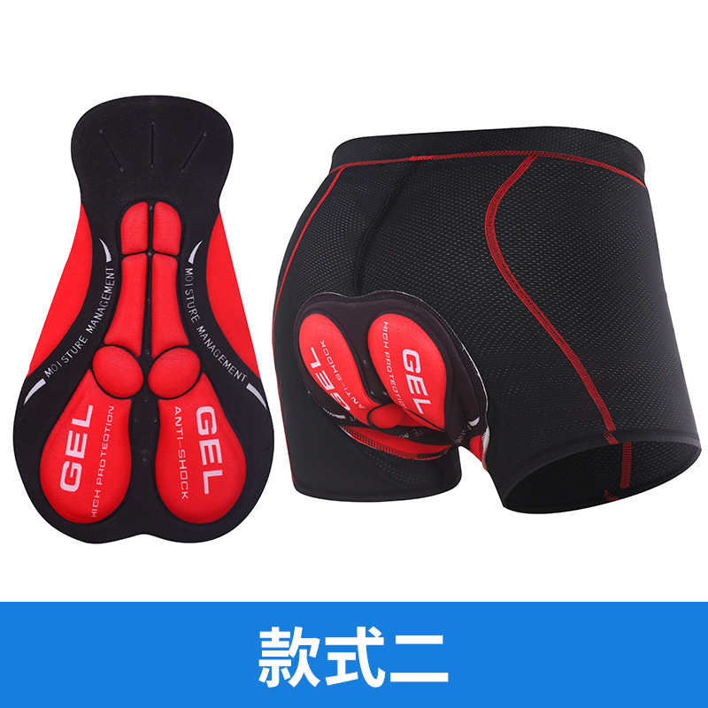 Pantalon de cyclisme haut de gamme en silicone imprimé tissu unique-rouge