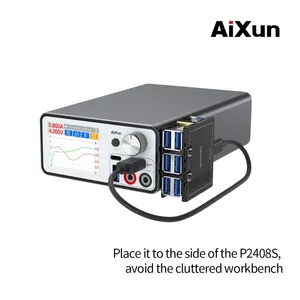 แท่นชาร์จไฟเมื่อใช้ปุ่มเดียว aixun P2408S การบูตเครื่องเพียงปุ่มเดียวพร้อมพอร์ตฮับ6พอร์ตสำหรับการซ่อมแบตเตอรี่ iPhone - Product Image 2