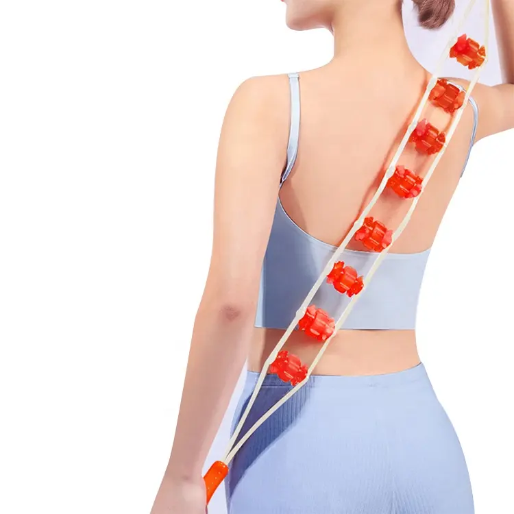 Rodillo de masaje Shiatsu con punto de presión Manual de Color personalizado, masajeador corporal para cuello y piernas, alivio del dolor y espalda