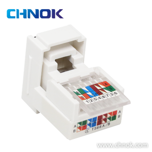 RJ45 UTP以太网5e类/6类/6a类/78p8c类90度无工具黑门网络信息模块化梯形插孔 - Product Image 5