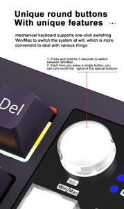 Oem personalizado BT Mini teclado comercial programable de aluminio Teclado mecánico inalámbrico Teclado mecánico con retroiluminación