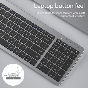 B.O.W HW198D-2 Office 2.4hz <strong>Wireless</strong> Lightweight <strong>Keyboard</strong> and <strong>Mouse</strong> Set Wholesale Price Scissor <strong>Switch</strong> <strong>Keyboards</strong> - Product Image 4